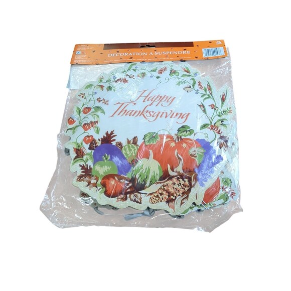 Vintage NOS Amscan Thanksgiving Decorative 12" Cutouts Makes A Banner - Picture 2 of 4